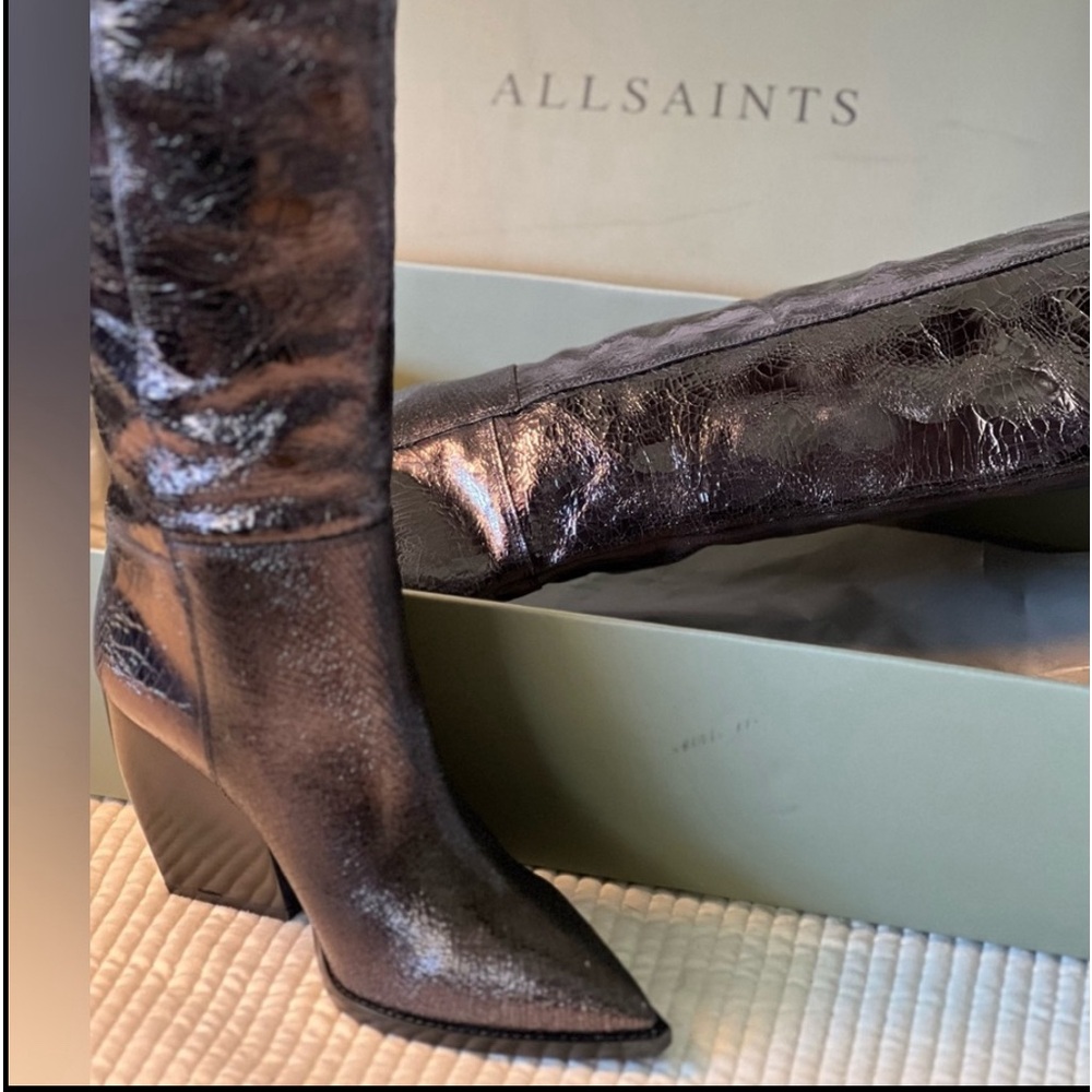 Reina crinkled boots from Allsaints